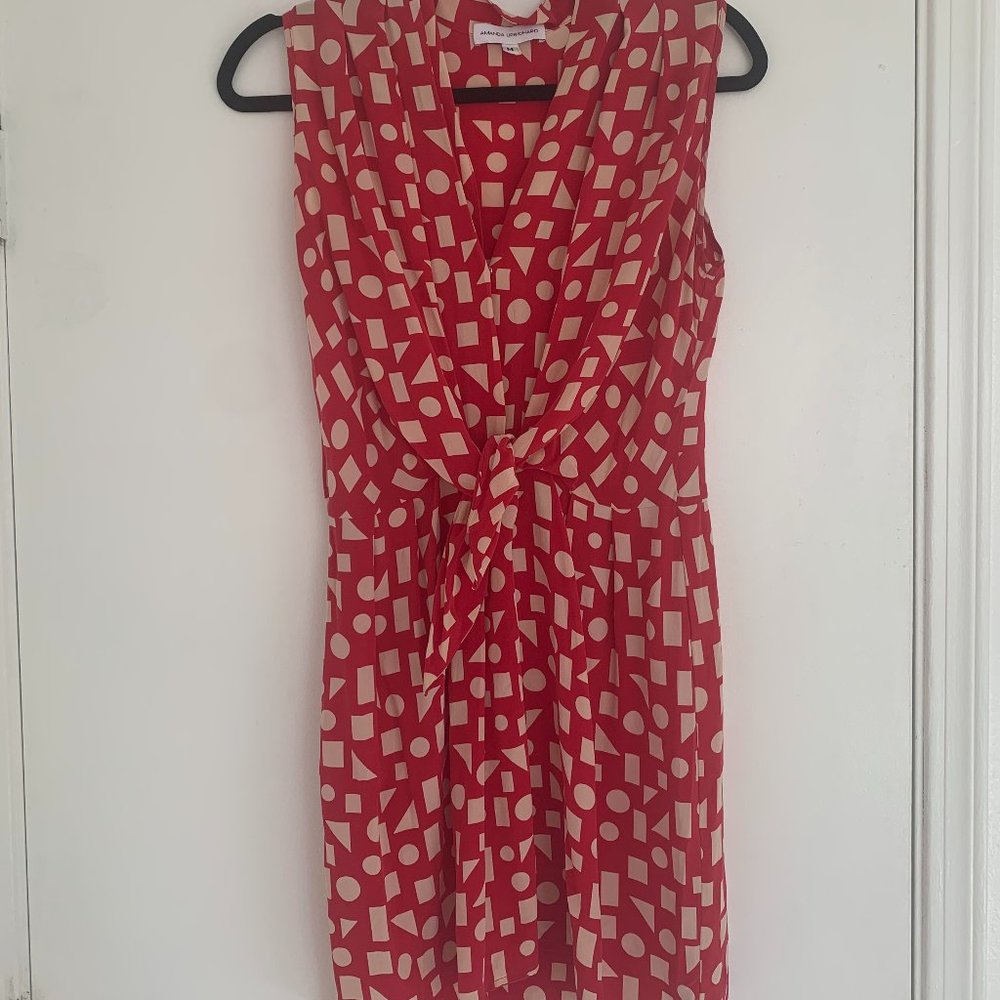 Silk Red Polka-dot Dress